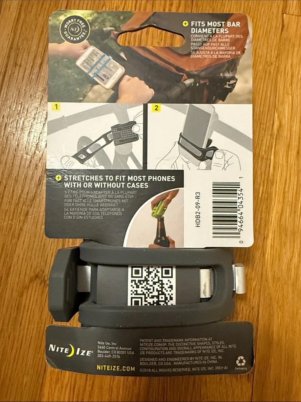HandleBand Universal Smartphone Bar Mount - Gray
